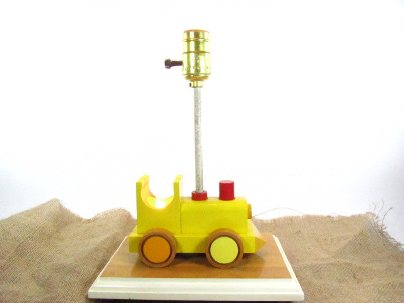Train Lamp Nursery Decor Childs Lamp Night Light Toy Lamp Etsy