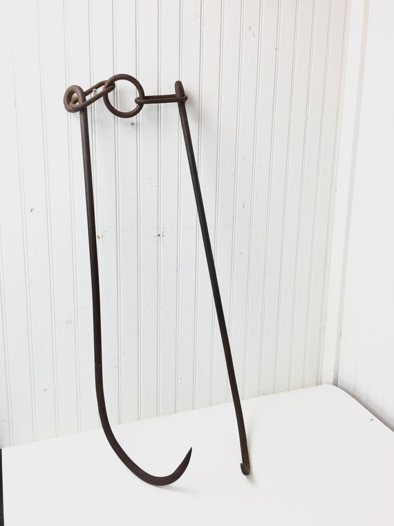 Farmhouse, Vintage Tool, Hay Hook, Ice Tongs, Barn Tool, Antique Tool, Wall  Hanging, Farm Implement, Ranch Decor, Rust, Iron, Rustic, Black -   Norway