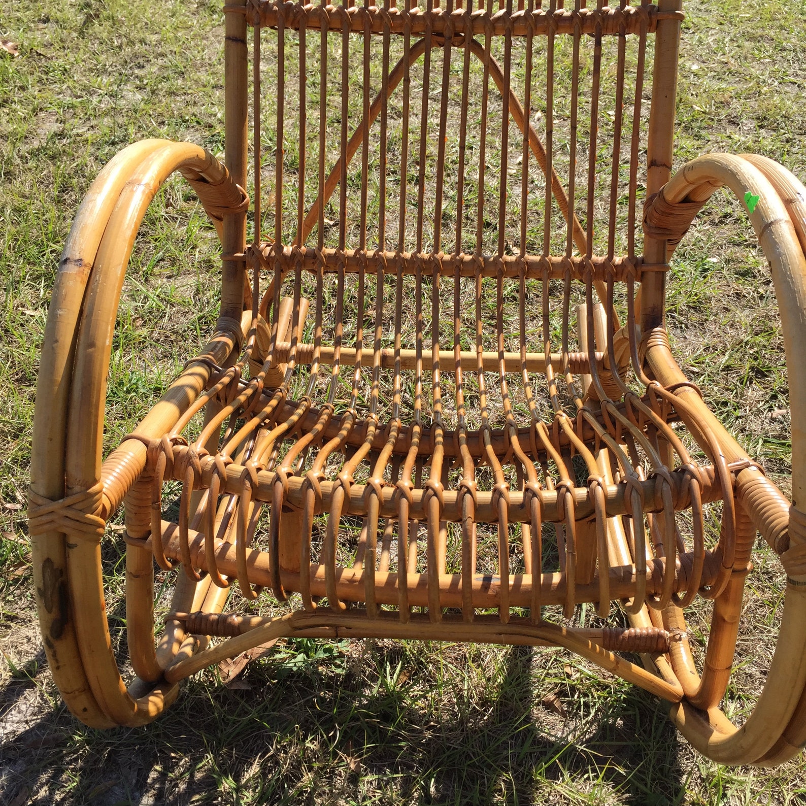 Vintage Wicker Chair Adult Rattan Chair Bentwood Boho Etsy