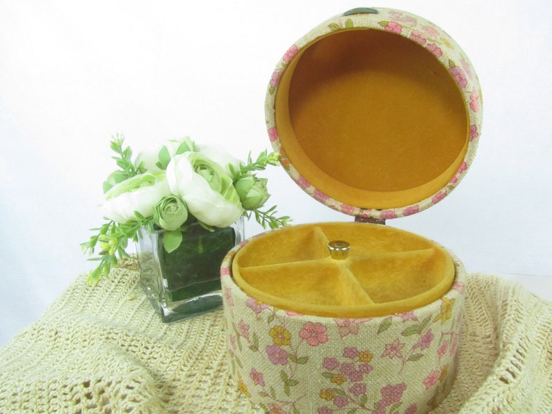 Vintage Jewelry Box Pink Sewing Box Craft Basket Craft Etsy