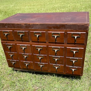 Library file, card catalog, apothecary cabinet, 20 drawer, multi drawer  cabinet, apothecary chest, Library Bureau, Bro Dart library file