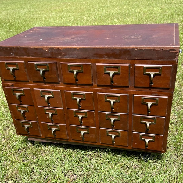 Library Card Catalog Etsy