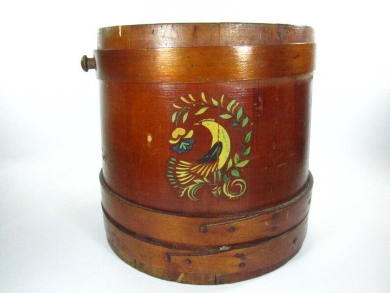 Vintage Firkin Bucket Wood Bucket Collectible Wood Decor Etsy