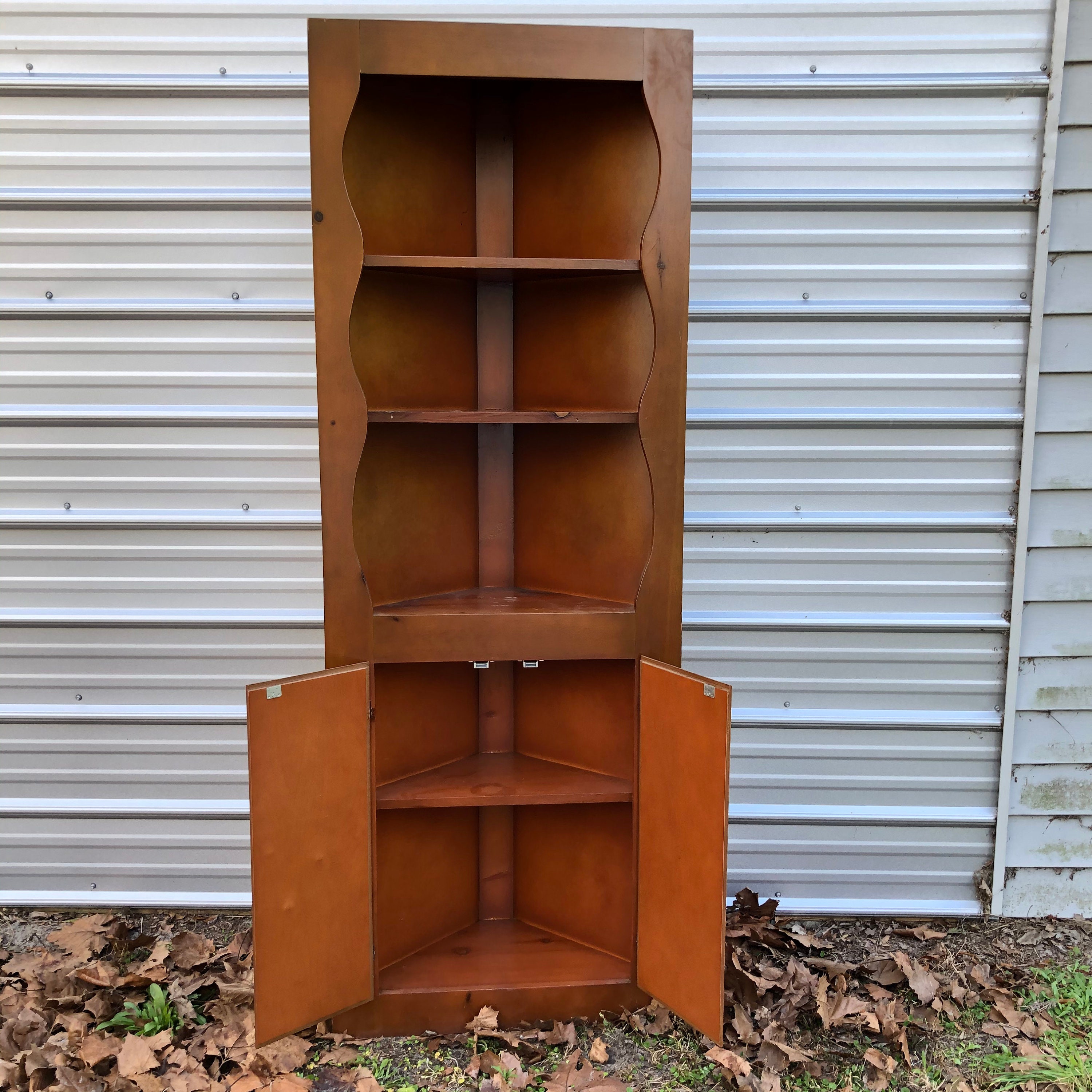 Vintage Corner Cabinet, Made in Sweden, Cupboard, Farmhouse