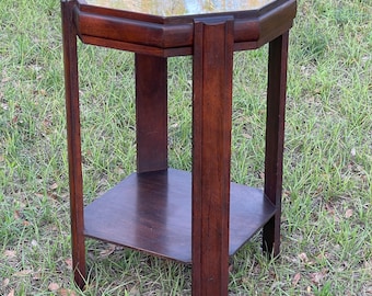 octagon side table【mix】SALE Vintage Mid Century Pair of Octagon Side Table by Bassett Broyhill