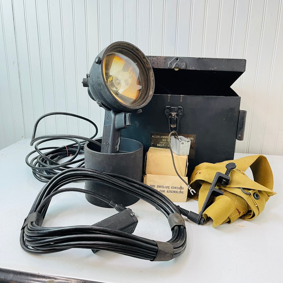 Vintage US Navy Signal Light, World War 2 Signal Lamp, Military