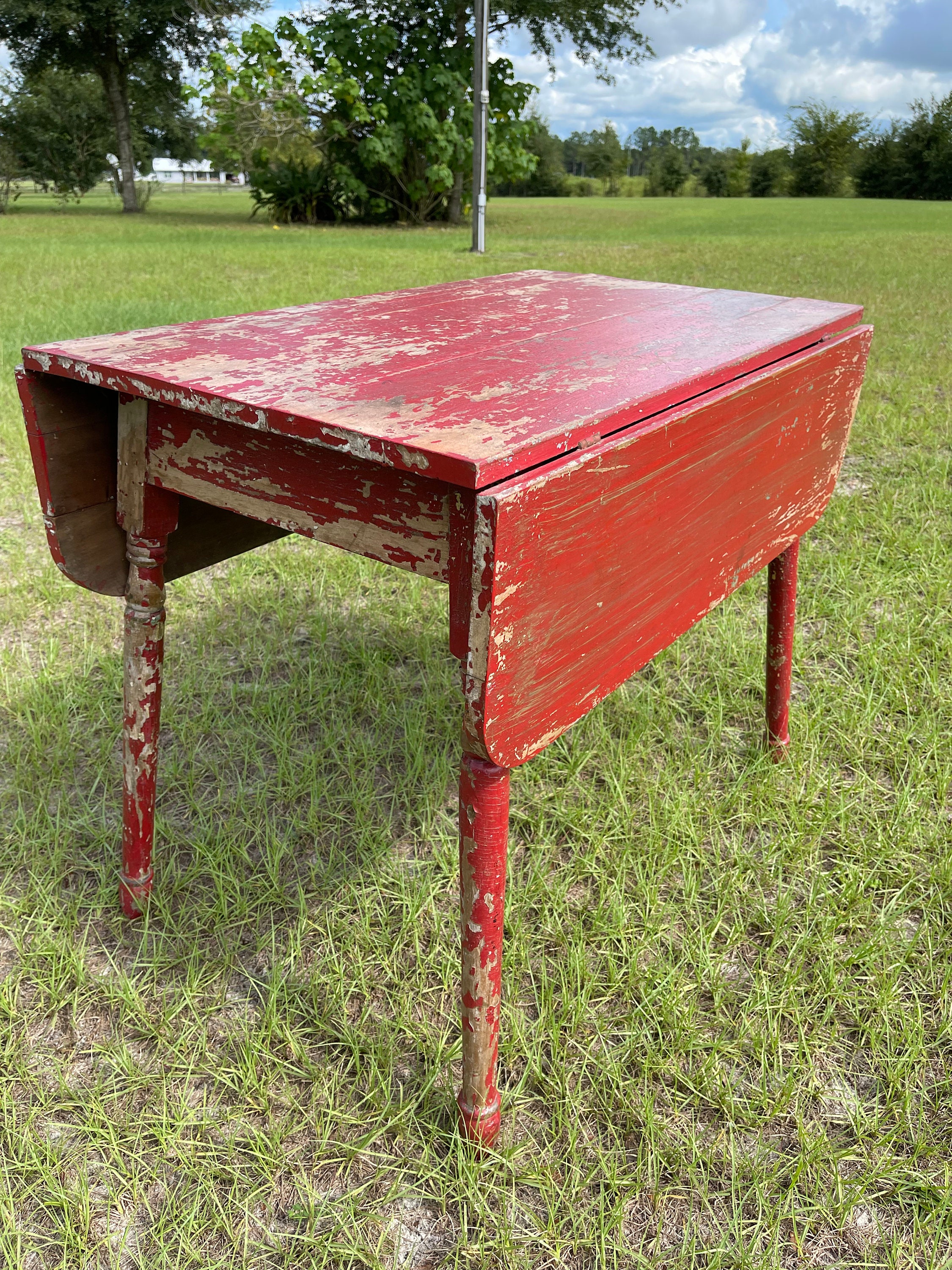 Vintage farmhouse drop leaf table discount