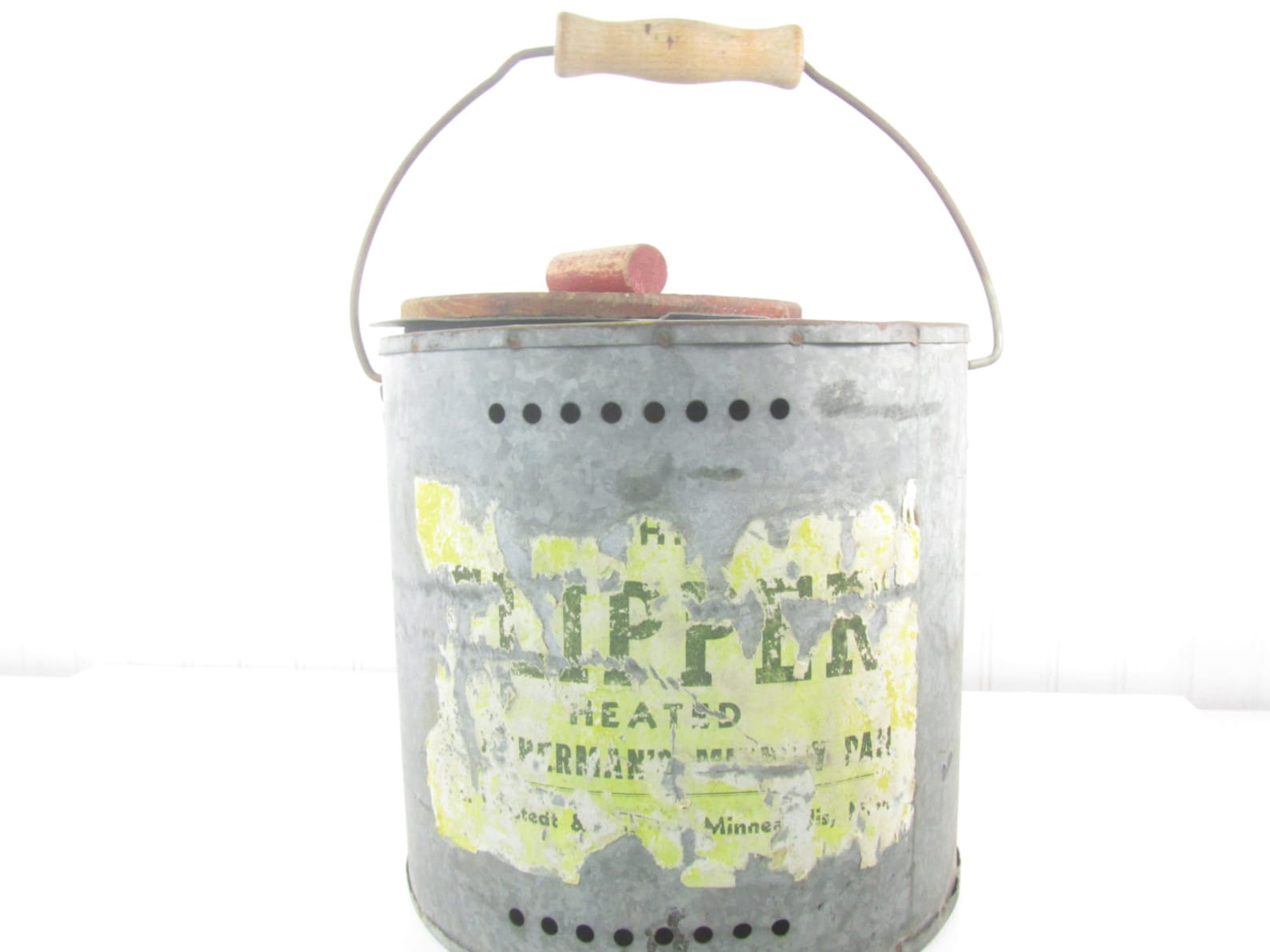 VINTAGE BAIT BUCKET Galvanized Bucket Farmhouse Decor Etsy