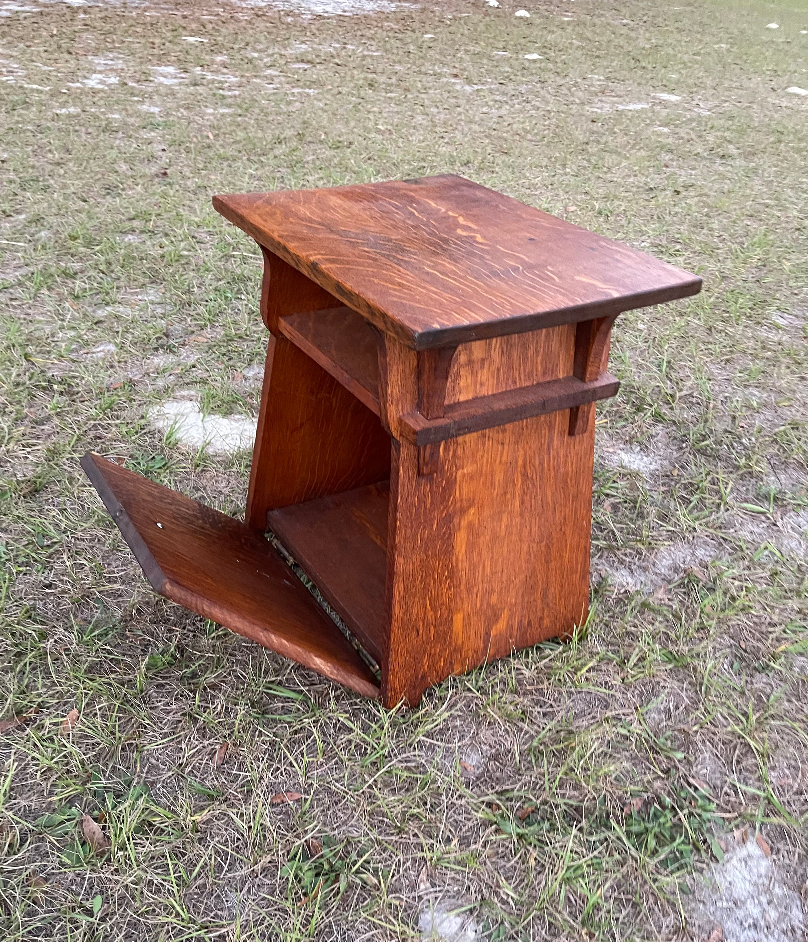 Tiger Oak Side Table, End Table, Craftsman, Mission, Wood