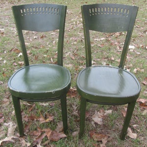 Vintage Chairs, Furniture, Wood Chair, Bent Wood Chair, farmhouse kitchen chair, Dinning Chair, Ice Cream Parlor Chairs