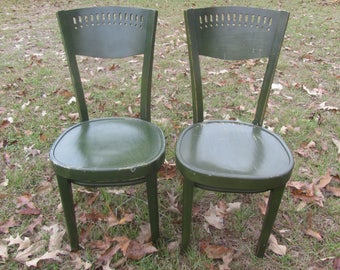 Vintage Chairs, Furniture, Wood Chair, Bent Wood Chair, farmhouse kitchen chair, Dinning Chair, Ice Cream Parlor Chairs