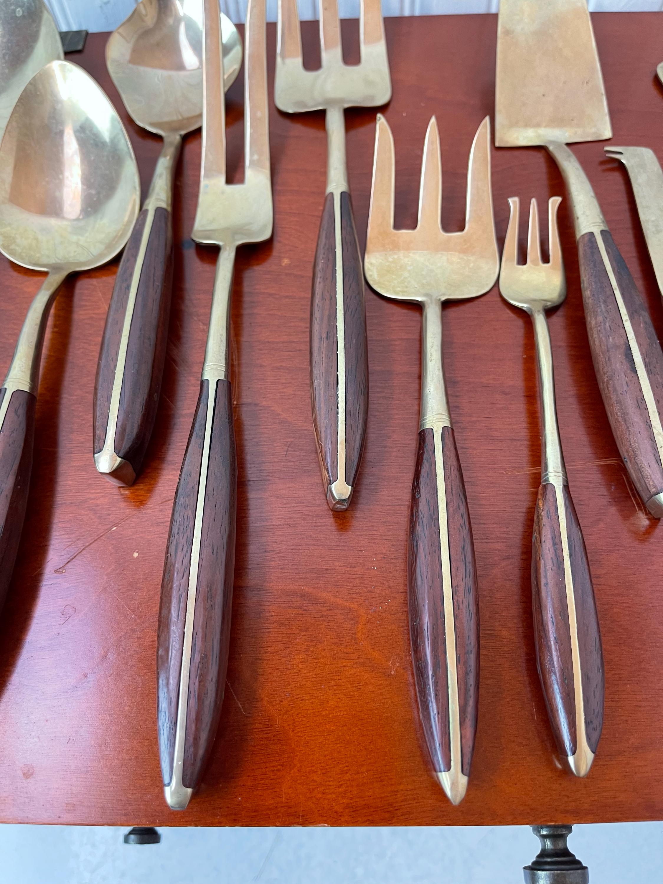 Brass Cutlery, Siam, Thailand, Silverware, Serving for 12