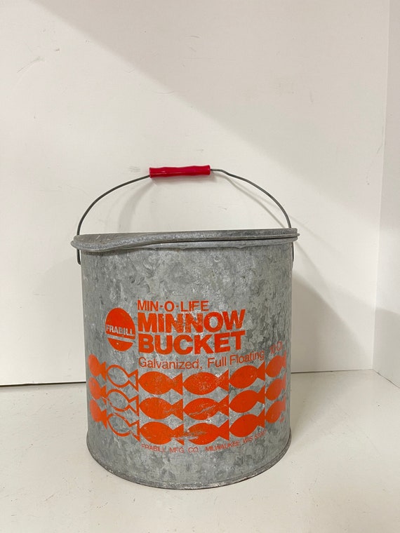 VINTAGE BAIT BUCKET Minnow Bucket Frabills Min O Life Etsy
