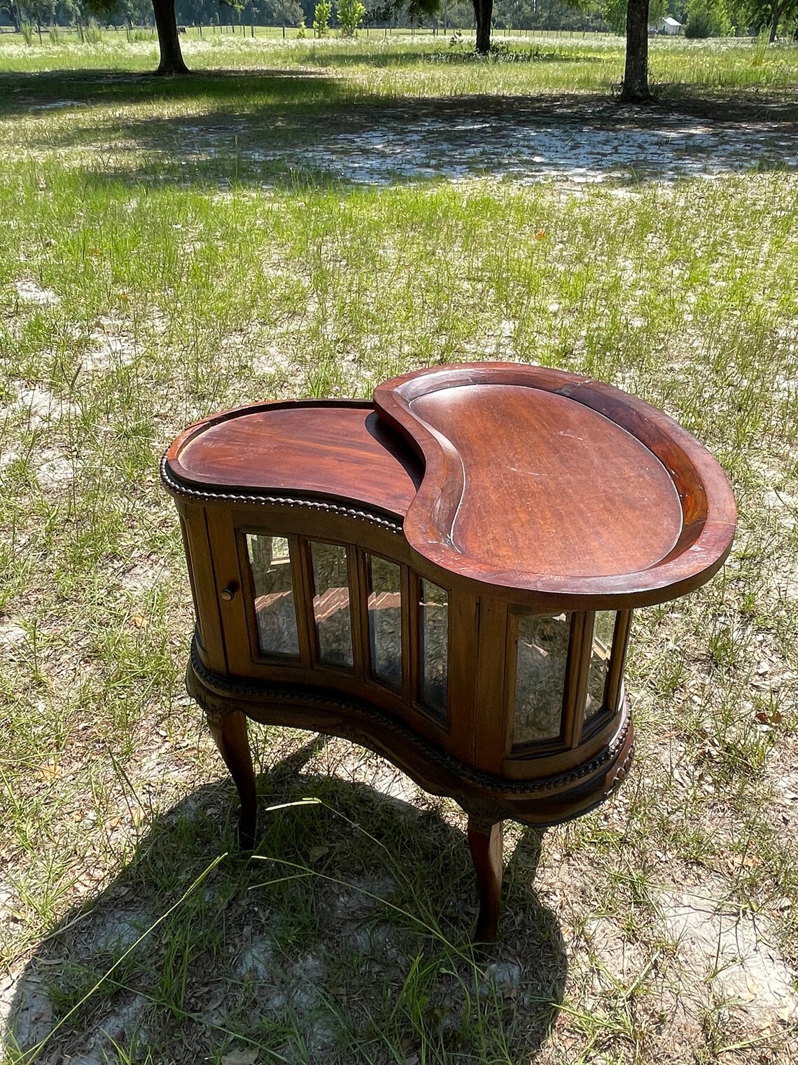 Display Kidney Shaped Tea Table Liquor Etsy