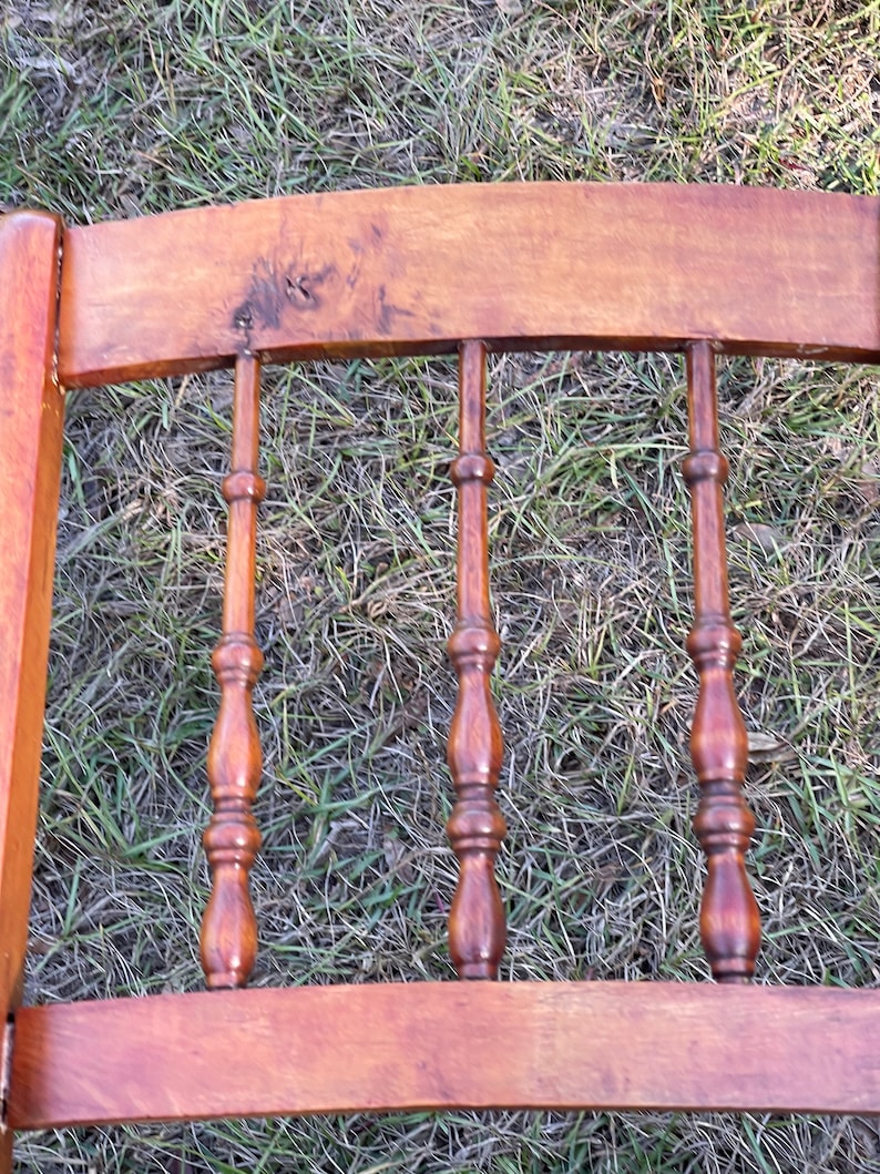 Rustic Spindle Chair Primitive Furniture, Spindles Back Chair, French Country Decor, Cane ...