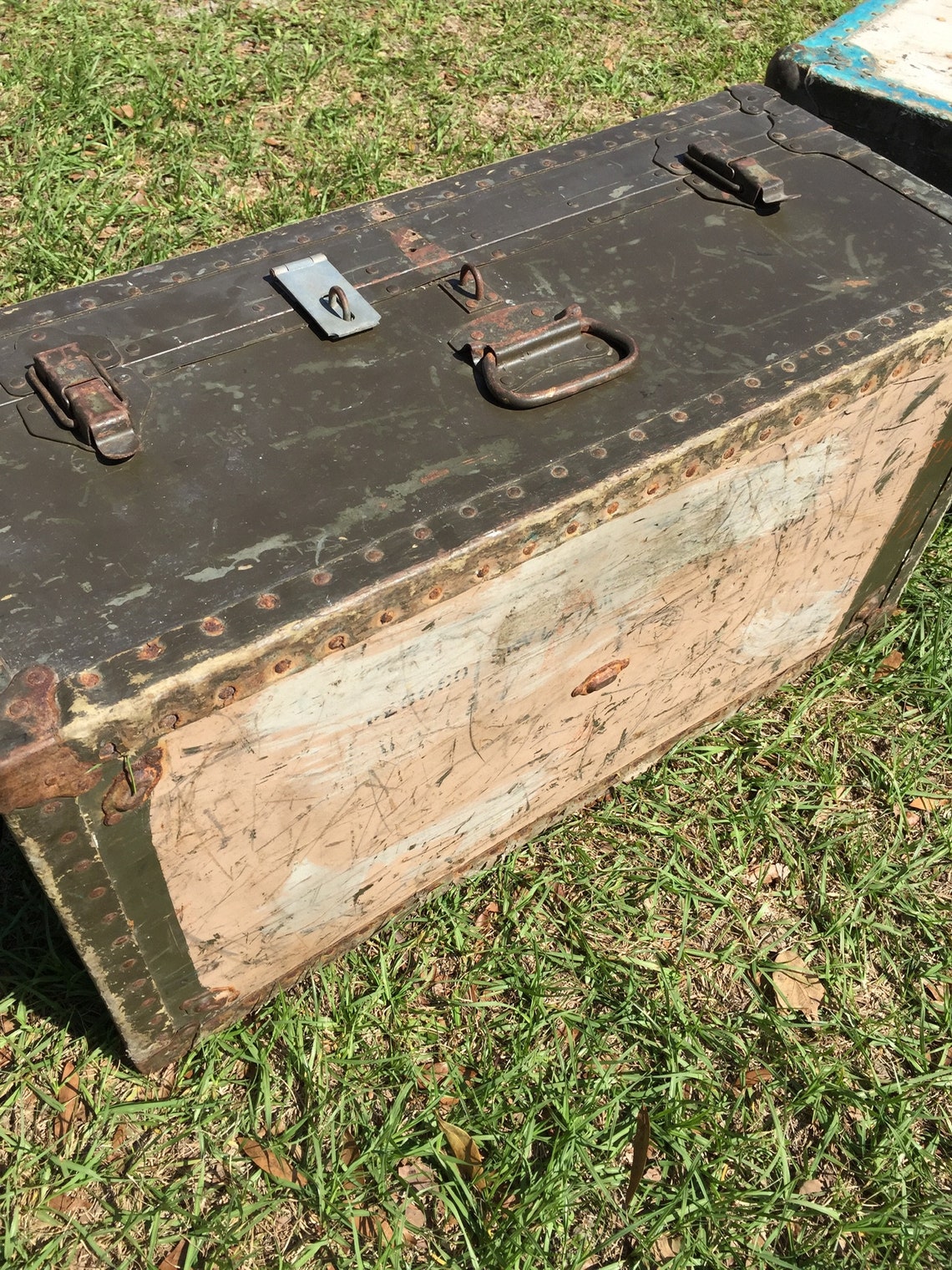 Vintage Military Trunk Korean War Trunk Doehler 1949 trunk Etsy