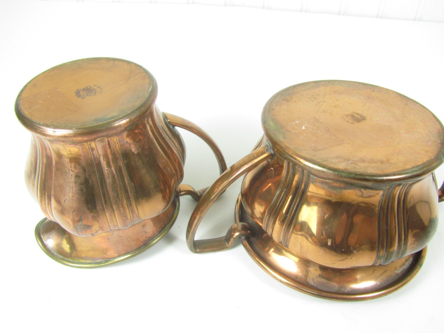 Sugar and creamer set copper creamer copper dishcopper Etsy
