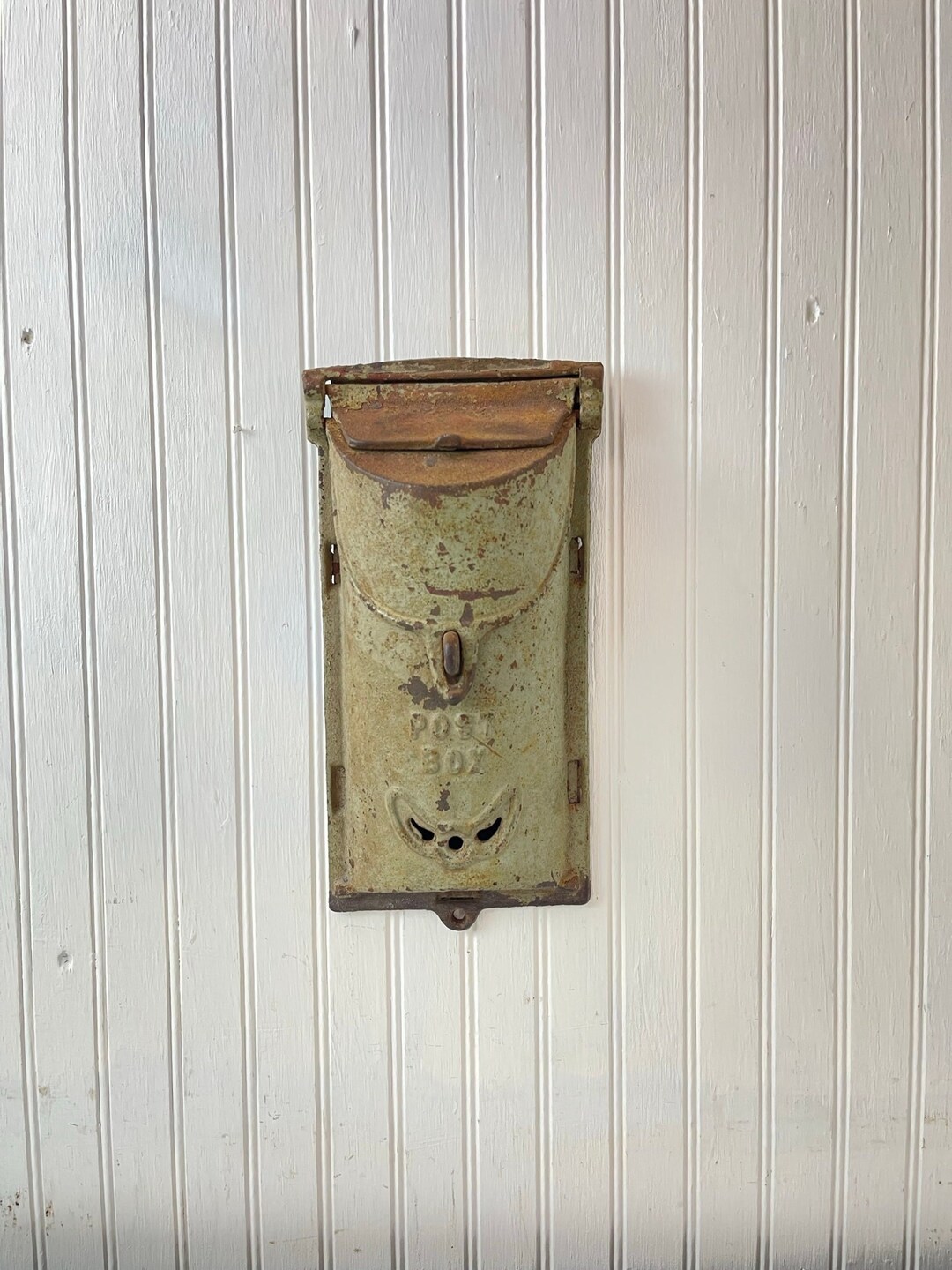 Antique Griswold Cast Iron Mailbox, Apartment Mailbox, Victorian