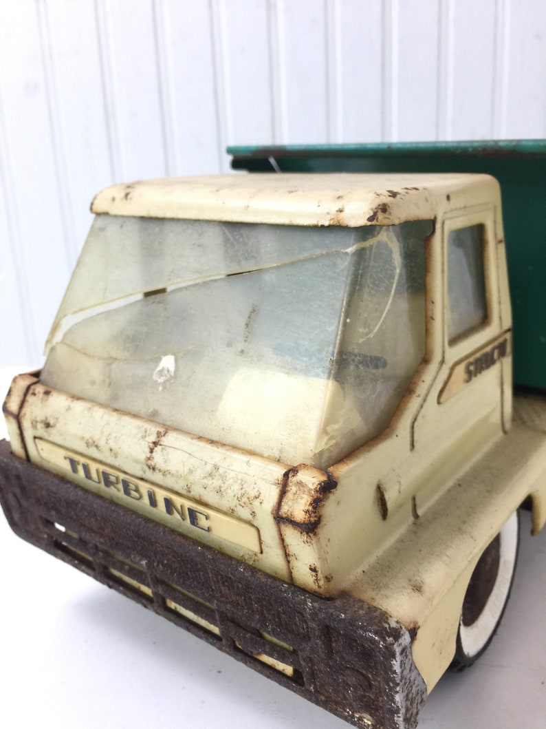 Structo Dump Truck Metal Truck Collectible Toy Green Metal Etsy