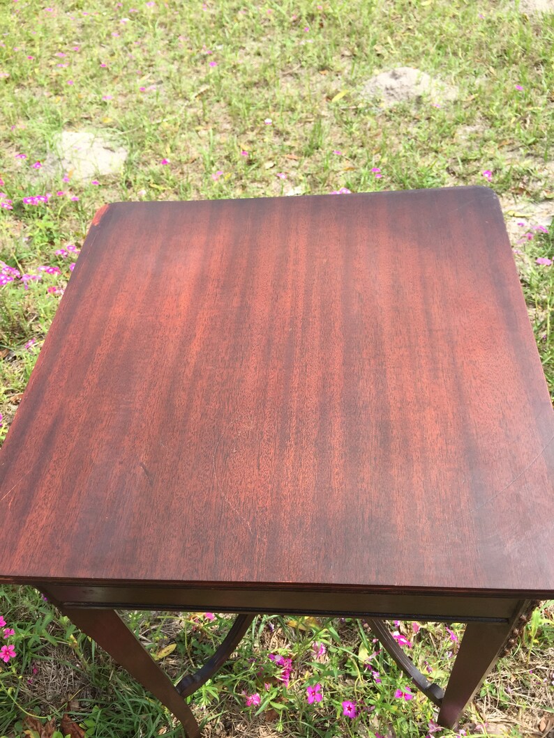 Table Vintage Side Table End Table ornate table, wood table Lamp Table entryway table nightstand Furniture