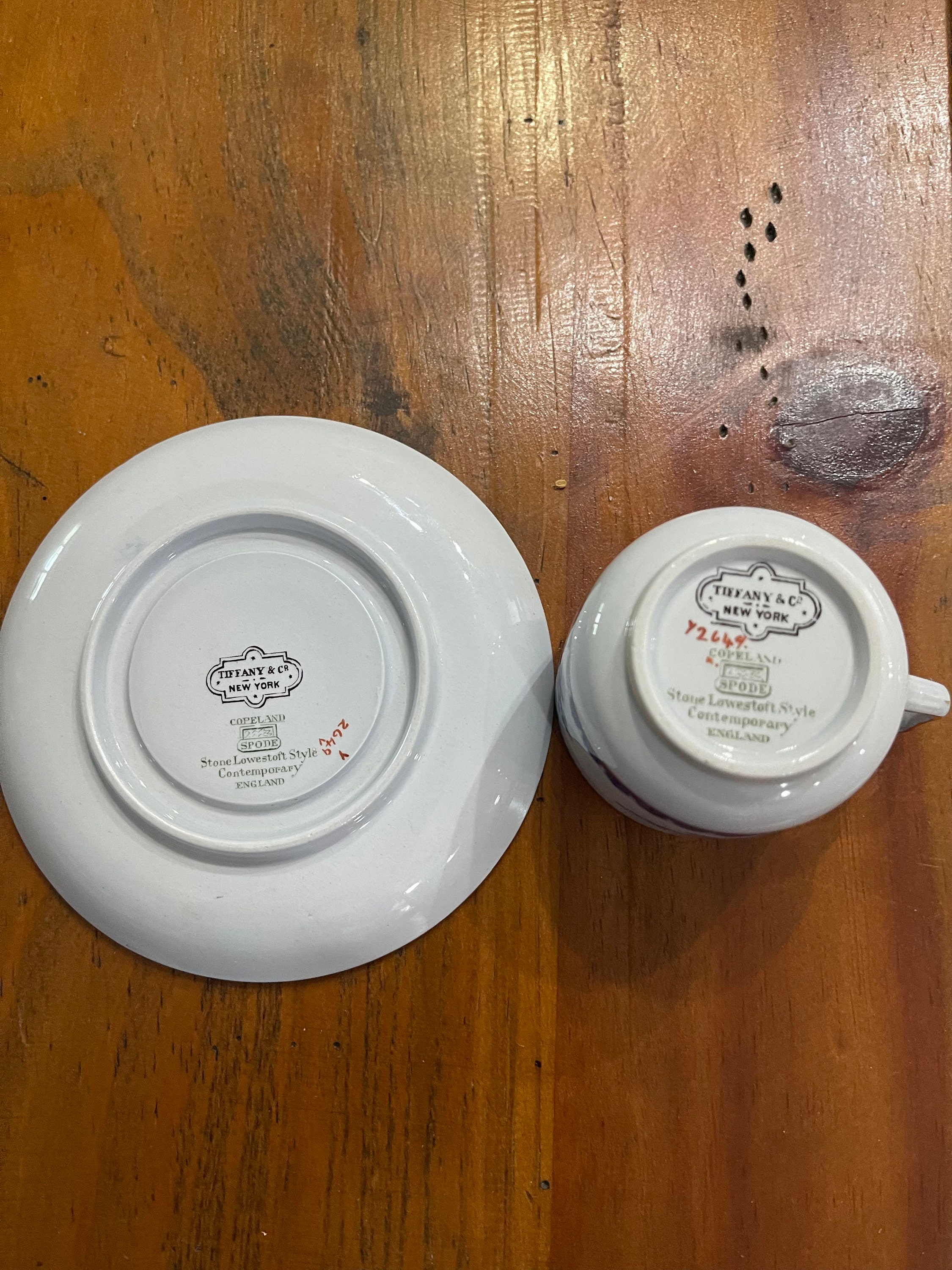 Tiffany and Co. Spode Teacup and Saucer Set, Gift, Collectible Tea