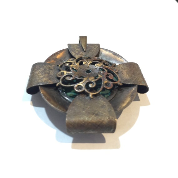 Vintage Malachite pendant, antique  jewelry, Vict… - image 5