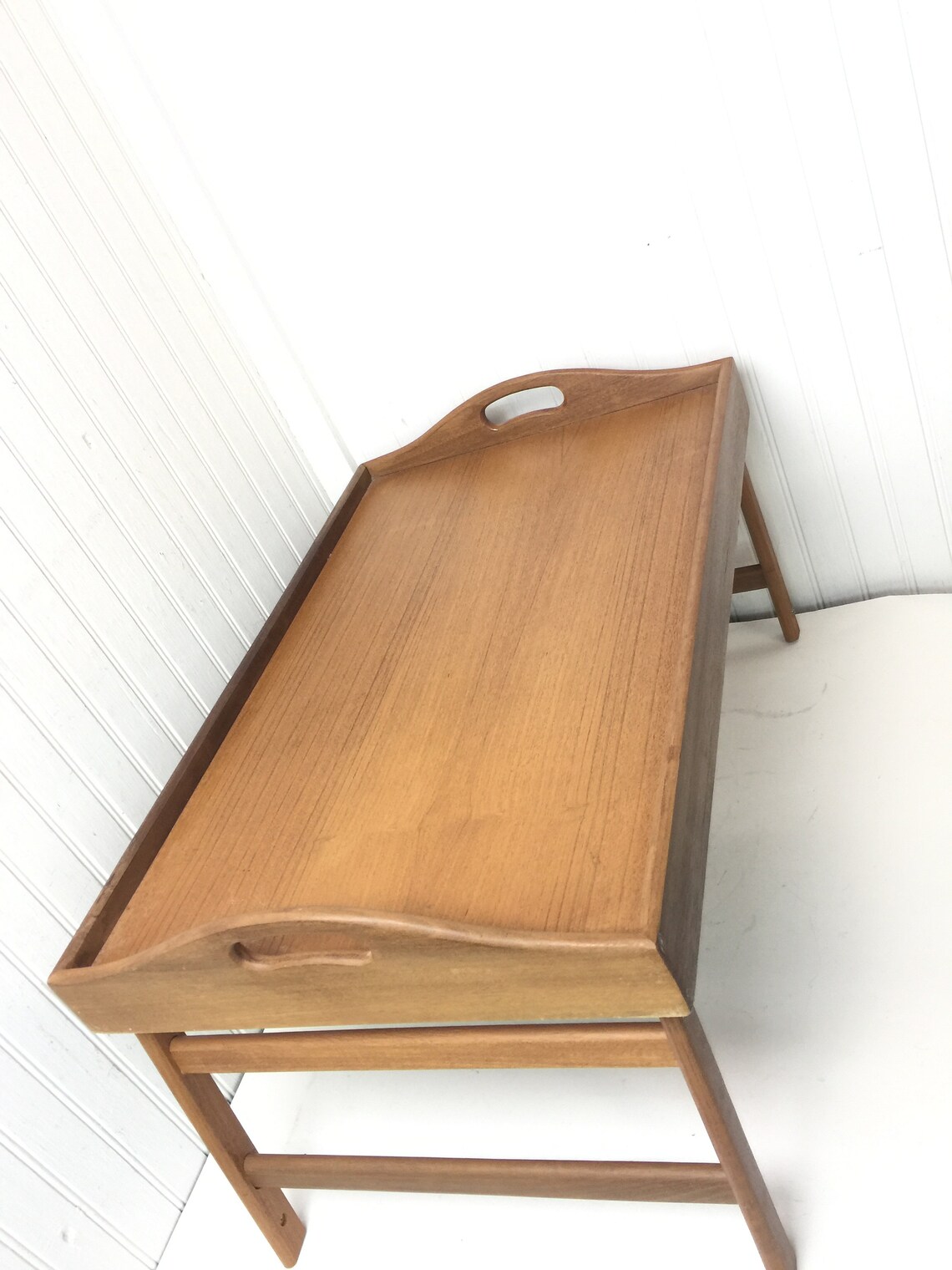 Wood Folding Tray Table Folding Table Mid Centurywood Tray Etsy
