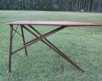 ironing board, pine ironing board, antique iron board, folk art, farmhouse furniture, primitive furniture, rustic decor