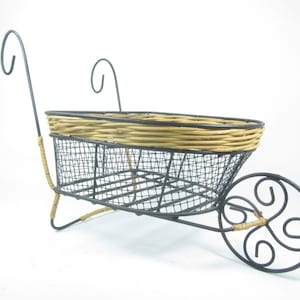 Flower Cart, Wheel Barrow, Wicker Basket, Home Decor, Photo Prop, Wedding Cards