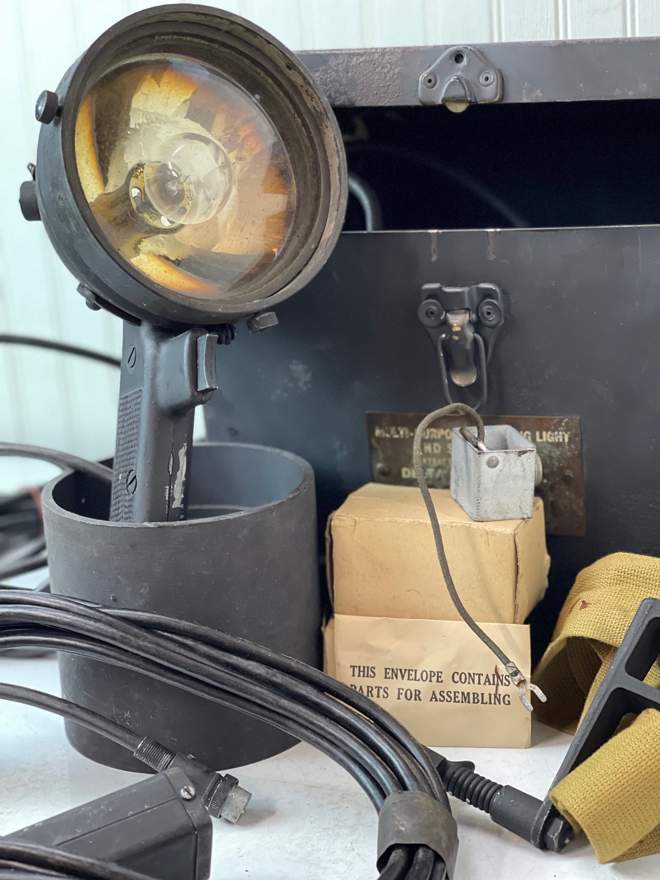 Vintage US Navy Signal Light, World War 2 Signal Lamp, Military