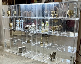 Lucite Display Case, Lighted Showcase, Table Top Showcase, curio cabinet, storage, countertop display,