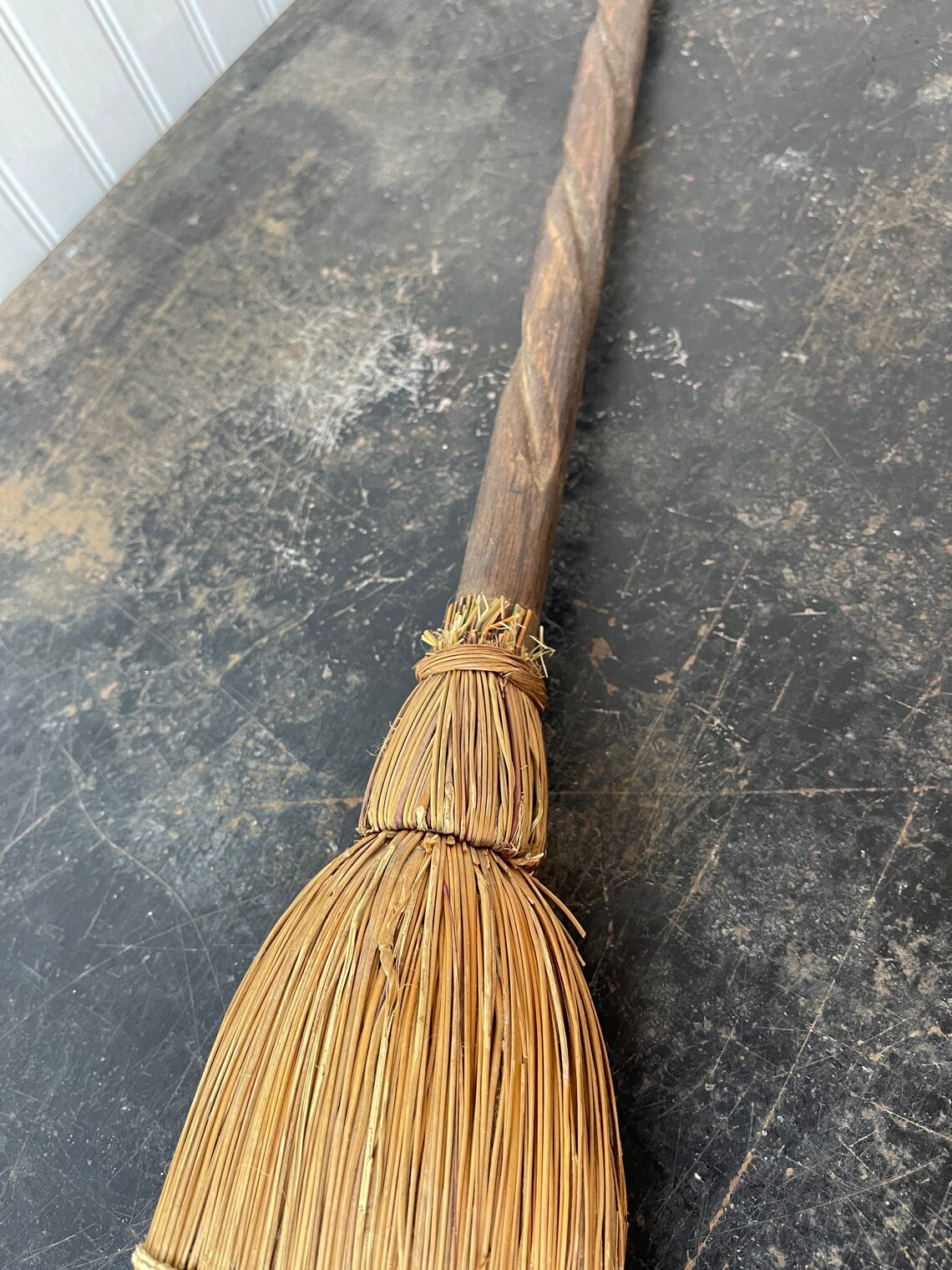 Antique Broom Hearth Broom Vintage Straw Broom Twisted - Etsy