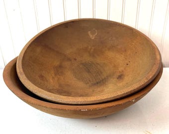 Vintage dough bowl, Wood bowl, hand carved bowl, rustic bowl, farmhouse kitchen, rustic decor OOAK bowl, vintage bowl, French country