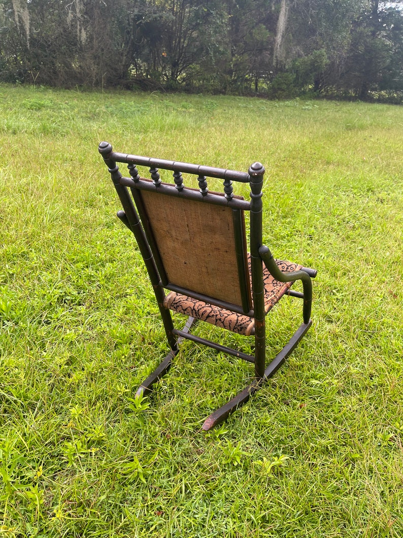 Vintage Rocking Chair Antique Wood Chair Furniture Bent Etsy