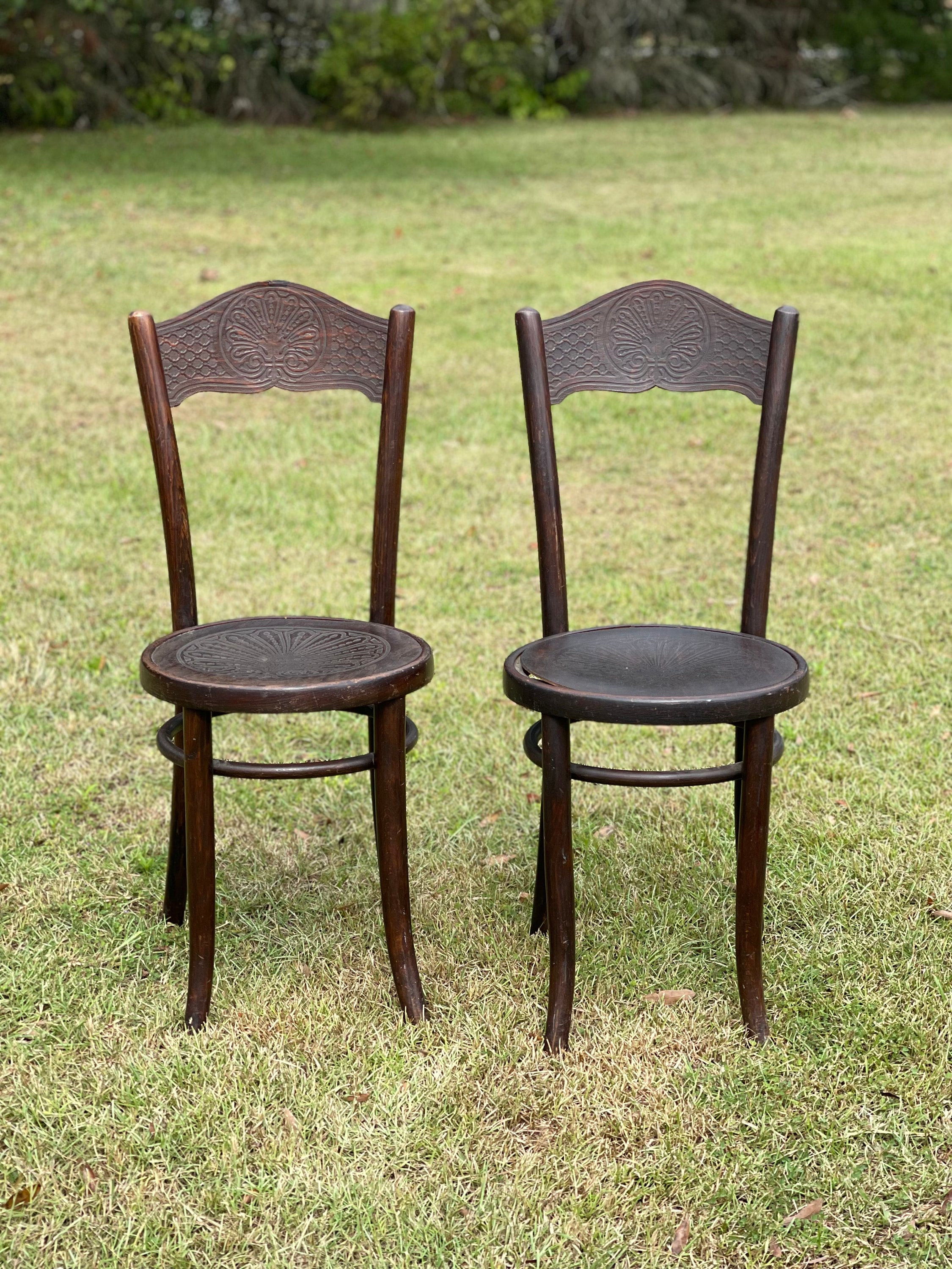 Antique Wood Chairs Poland Chair Pressed Back Chair Dining