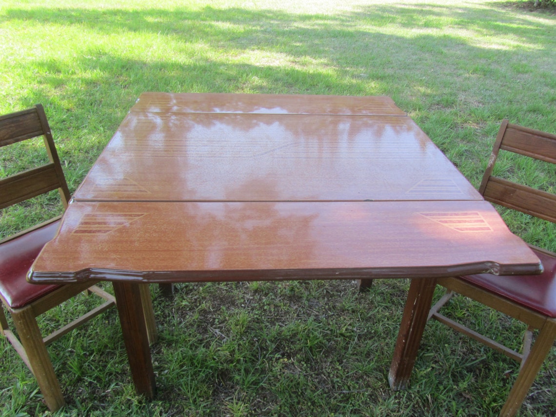 RESERVED Vintage Enamel Top Table Enamel Table 1940s kitchen Etsy