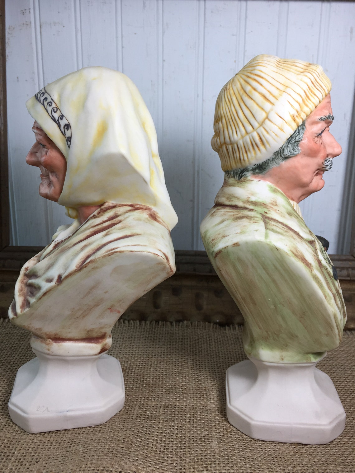 Vintage Statue Man and woman Bust Vintage Bust European | Etsy