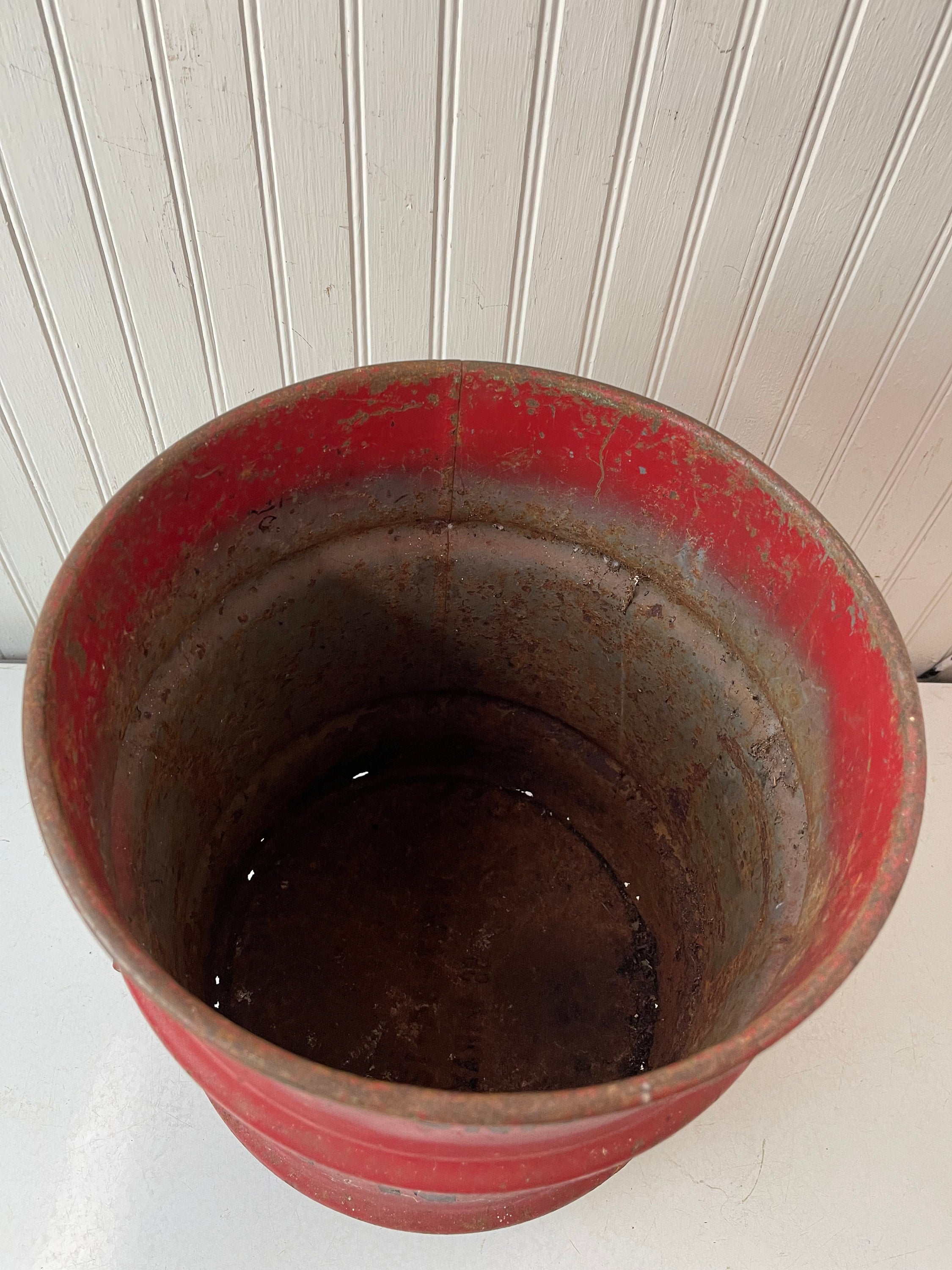 Rustic Ash Bucket Farmhouse Metal Bucket, Antique Ash Bucket, TNT Metal Bucket, Fire ...