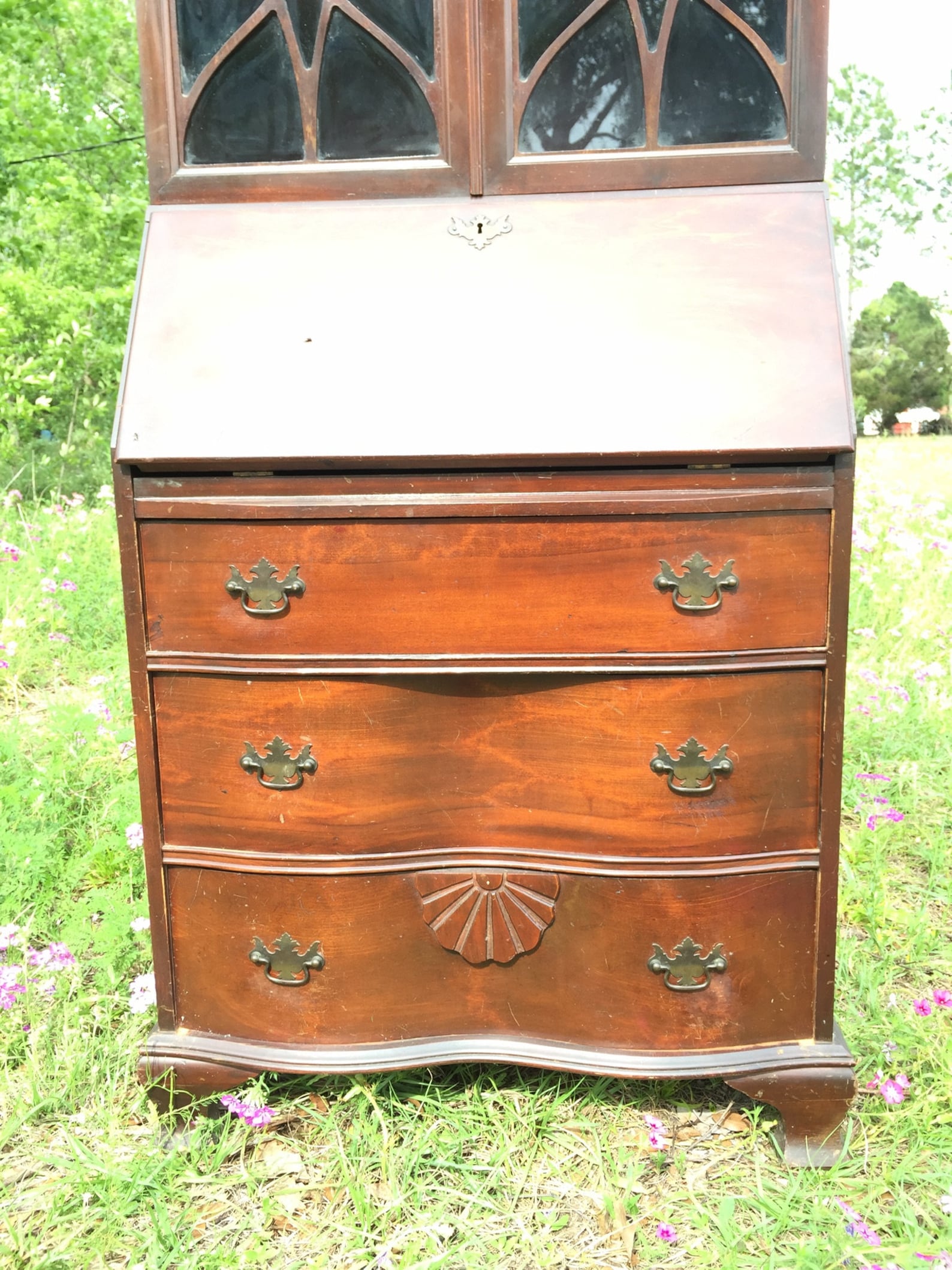 Vintage Secretary Desk Slant Top Desk Furniture Desk Etsy