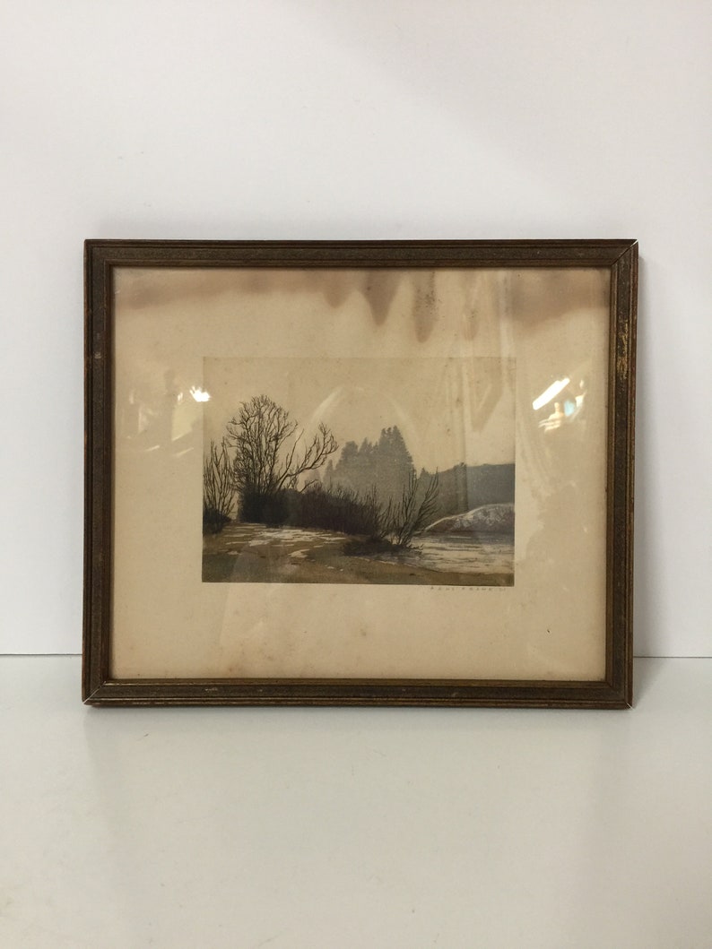 Antique framed art 1920s frame picture frame print under Etsy