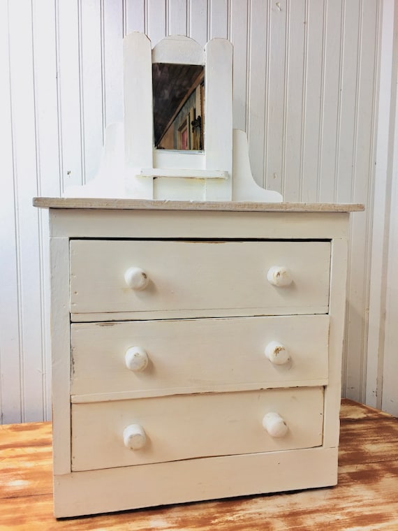 white childs dresser