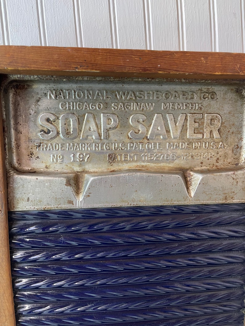 Vintage Washboard Unique Enamel Washboard Soap Saver Etsy