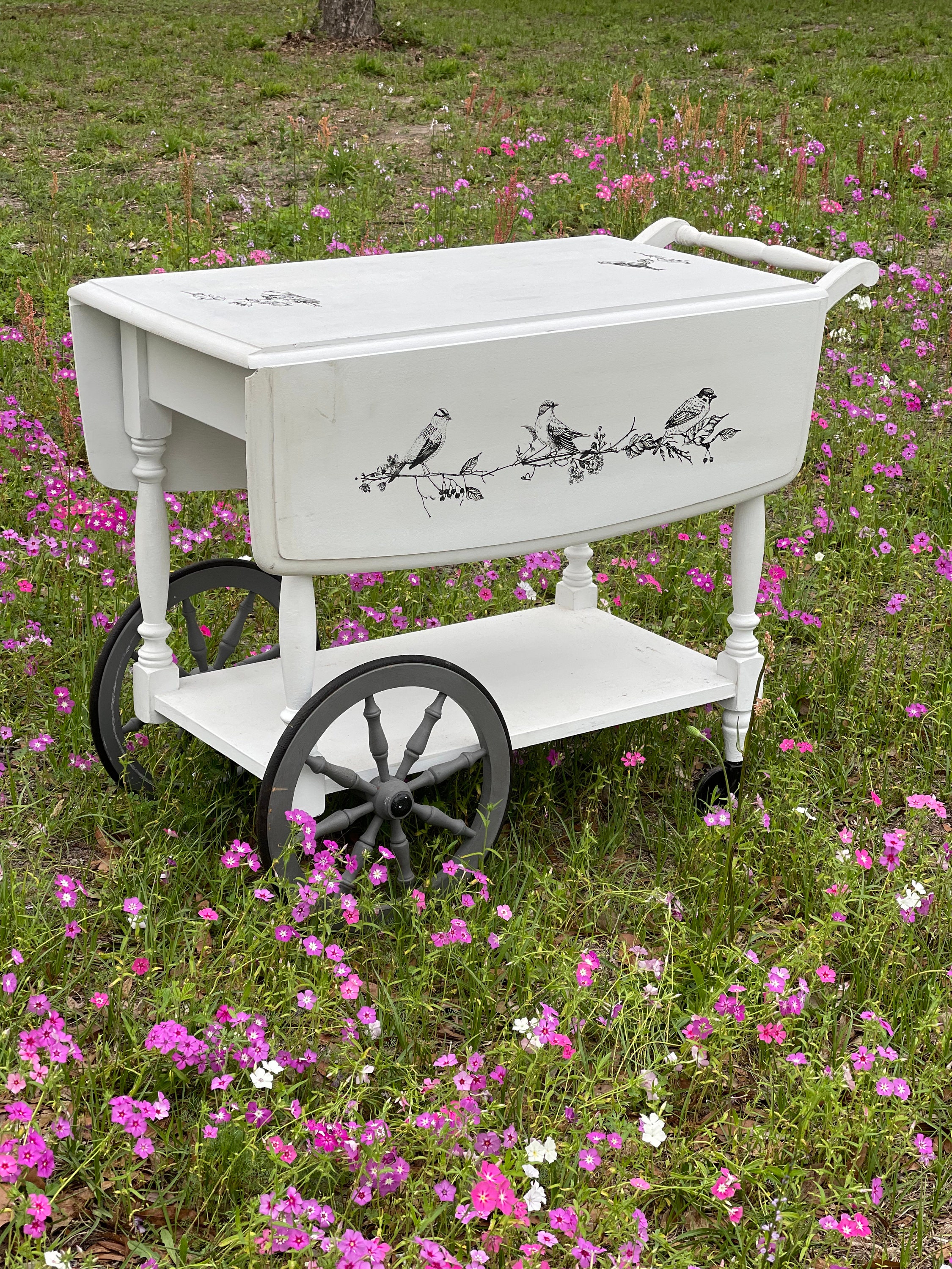 Vintage Tea Cart, Tea Trolley, Bar Cart, Shabby Chic Furniture