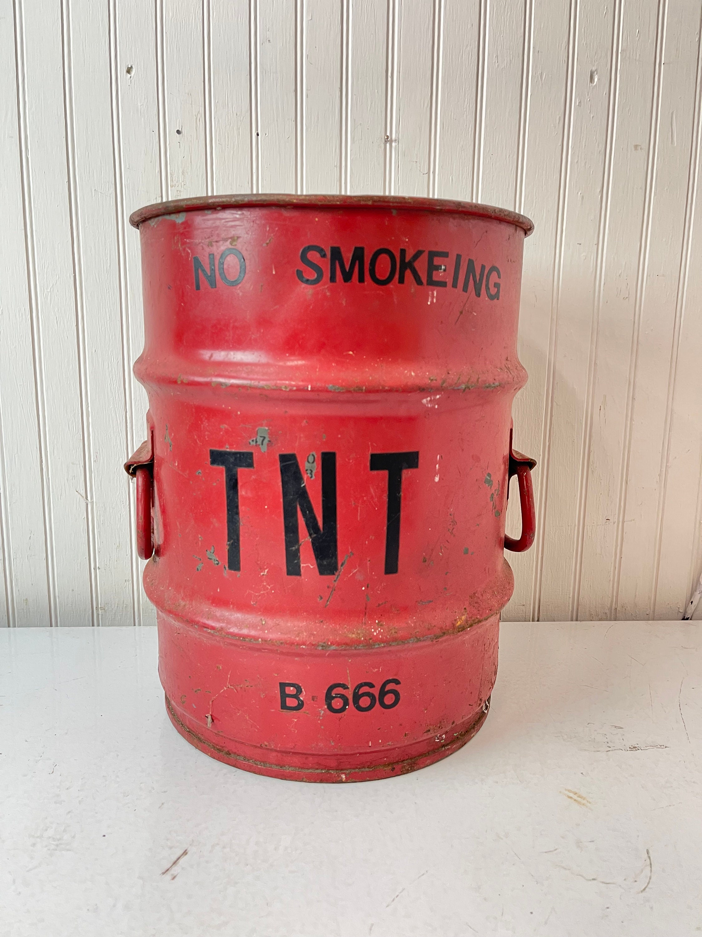 Rustic Ash Bucket Farmhouse Metal Bucket, Antique Ash Bucket, TNT Metal Bucket, Fire ...