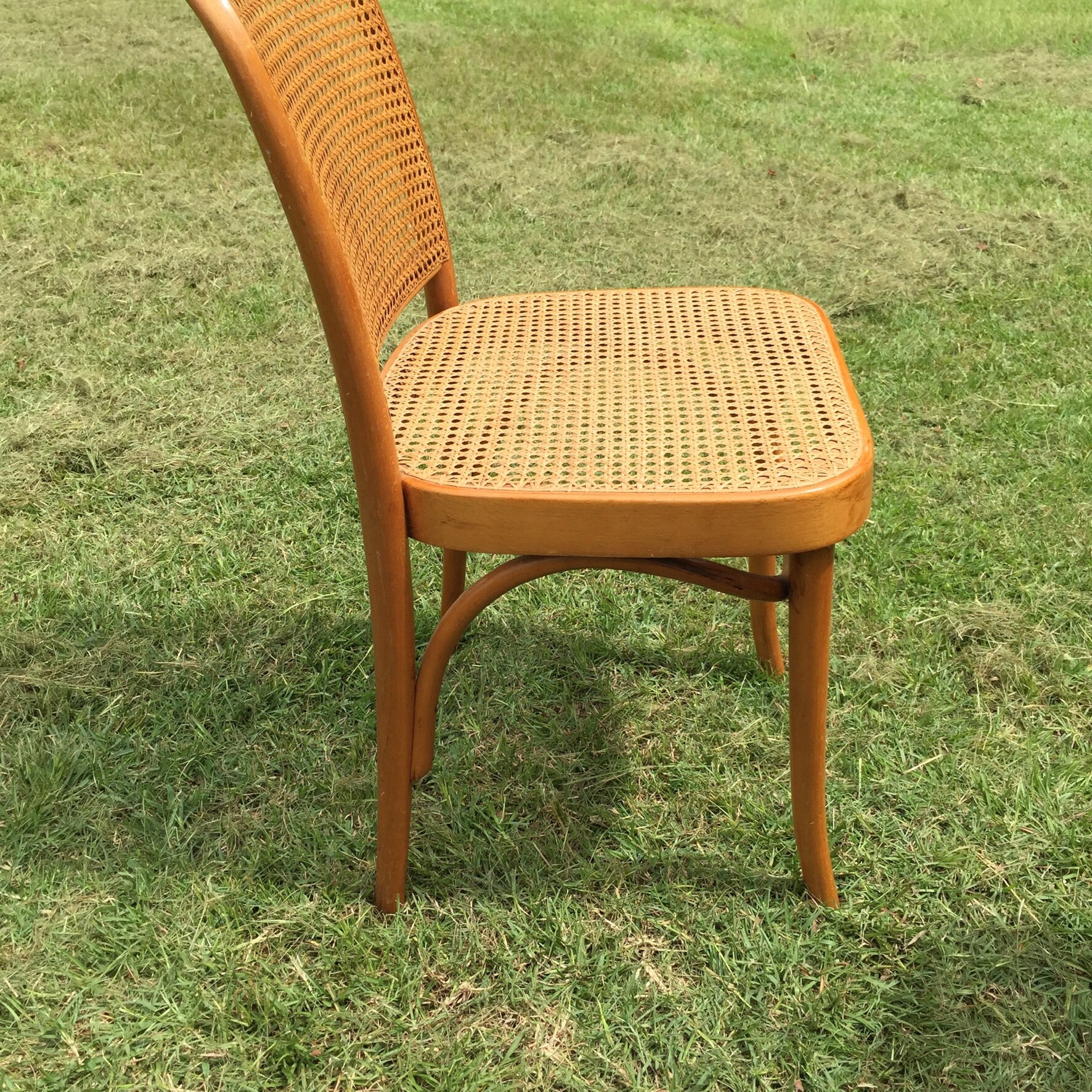 Josef Hoffmann Design Chair, ONE Bentwood Chair, Cane Back Josef Hoffmann Design Chair, ONE Bentwood Chair, Cane Back