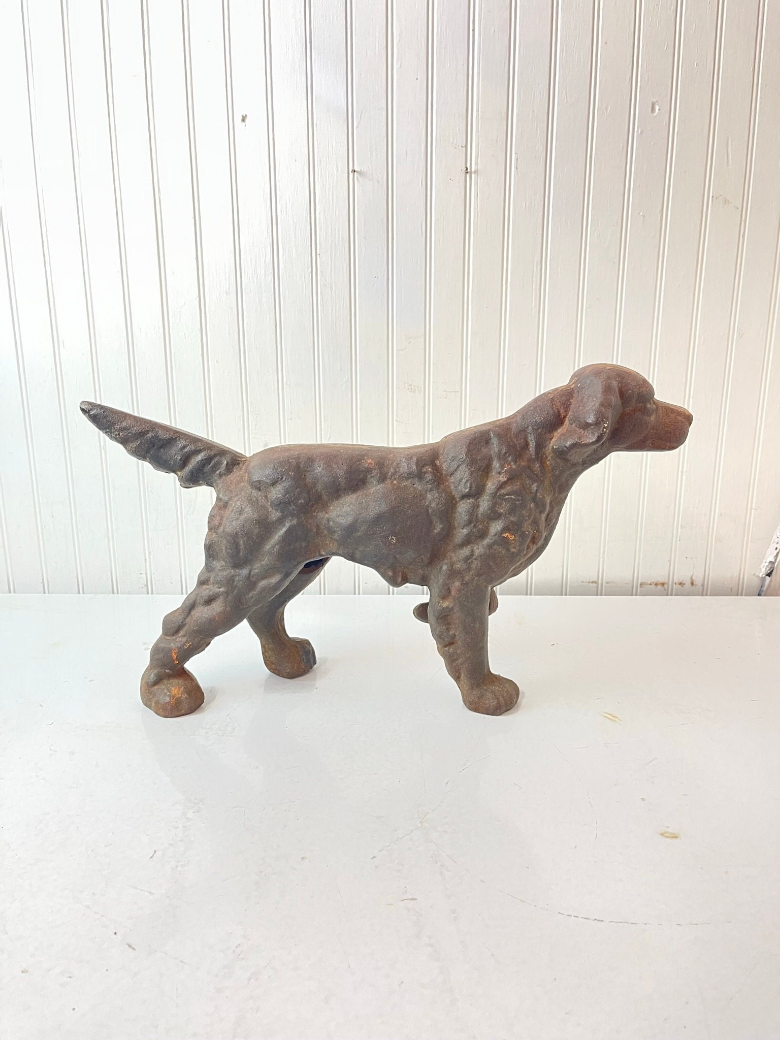 Antique Iron Door Stop Bird Dog Door Stop Cast Iron Dog Retriever Pointer Dog Vintage Iron Dog Metal Dog Etsy UK
