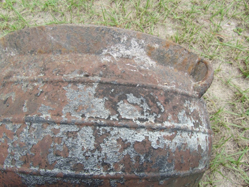 ANTIQUE CAST IRON Cauldron Wash Pot Footed Pot Vintage Etsy