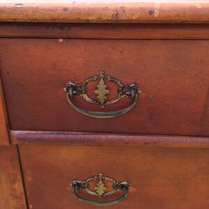 Antique solid wood Dresser, farmhouse furniture, chest of drawers, farmhouse decor, rustic, bedroom decor, solid wood, antique furniture, image 2