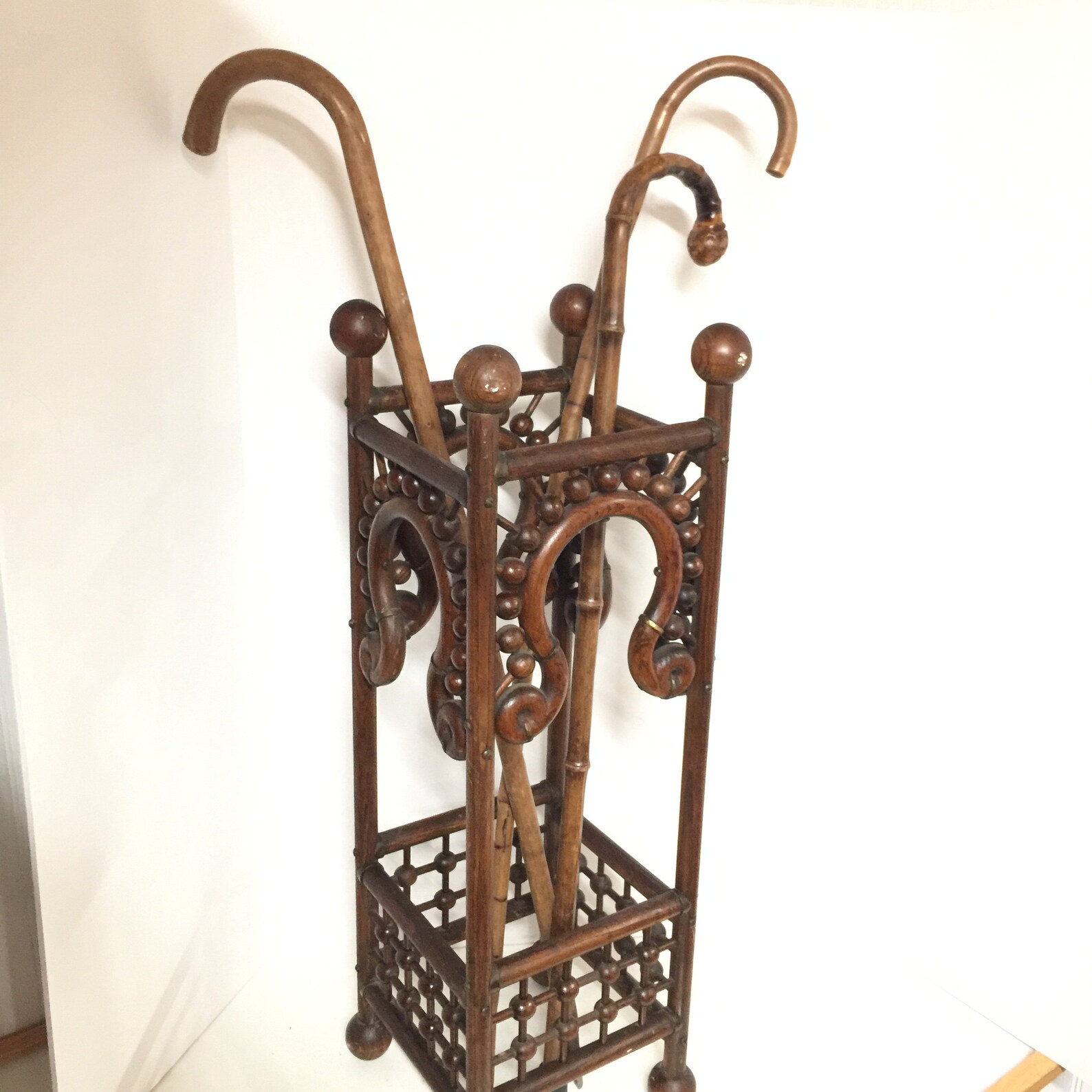 Antique umbrella stand english wood umbrella stand bentwood Etsy