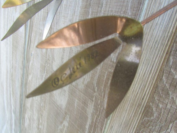 Curtis Jere Sculpture, Metal Leaf Sculpture, Vintage Metal